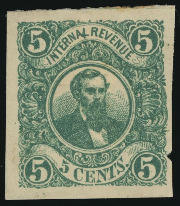 Turner Essay 254 Unlisted Blue-Green Color 5¢