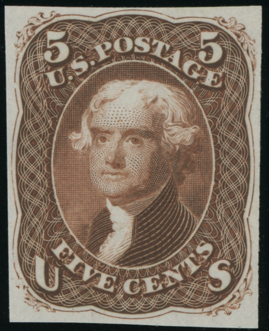 67-E9d (57P3) Essay, First Design 5¢ Stamp of 1861