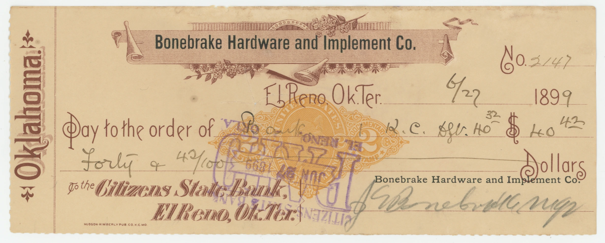 RN-X7 Bonebrake Hardware and Implement Co. (Copy #2)
