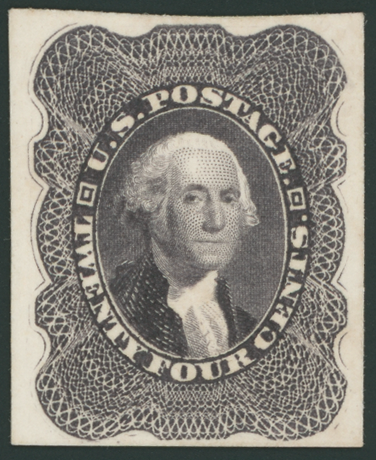 45P4 24¢ Plate Proof on Card