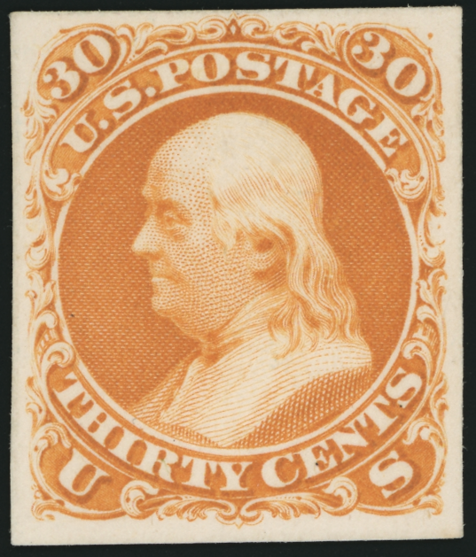 71P4 30¢ Plate Proof on Card