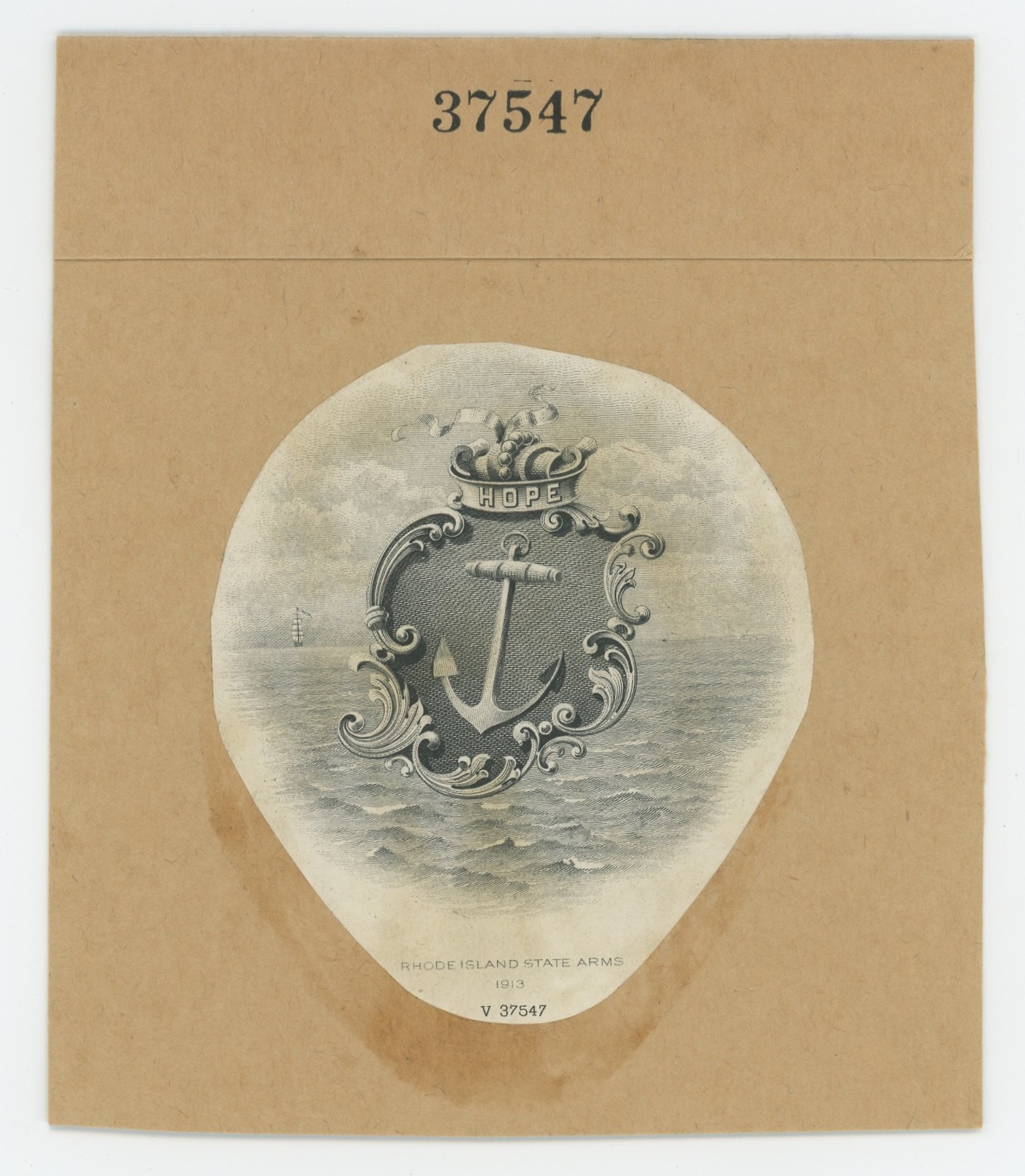 ABNC Vignette Proof: RHODE ISLAND State Seal