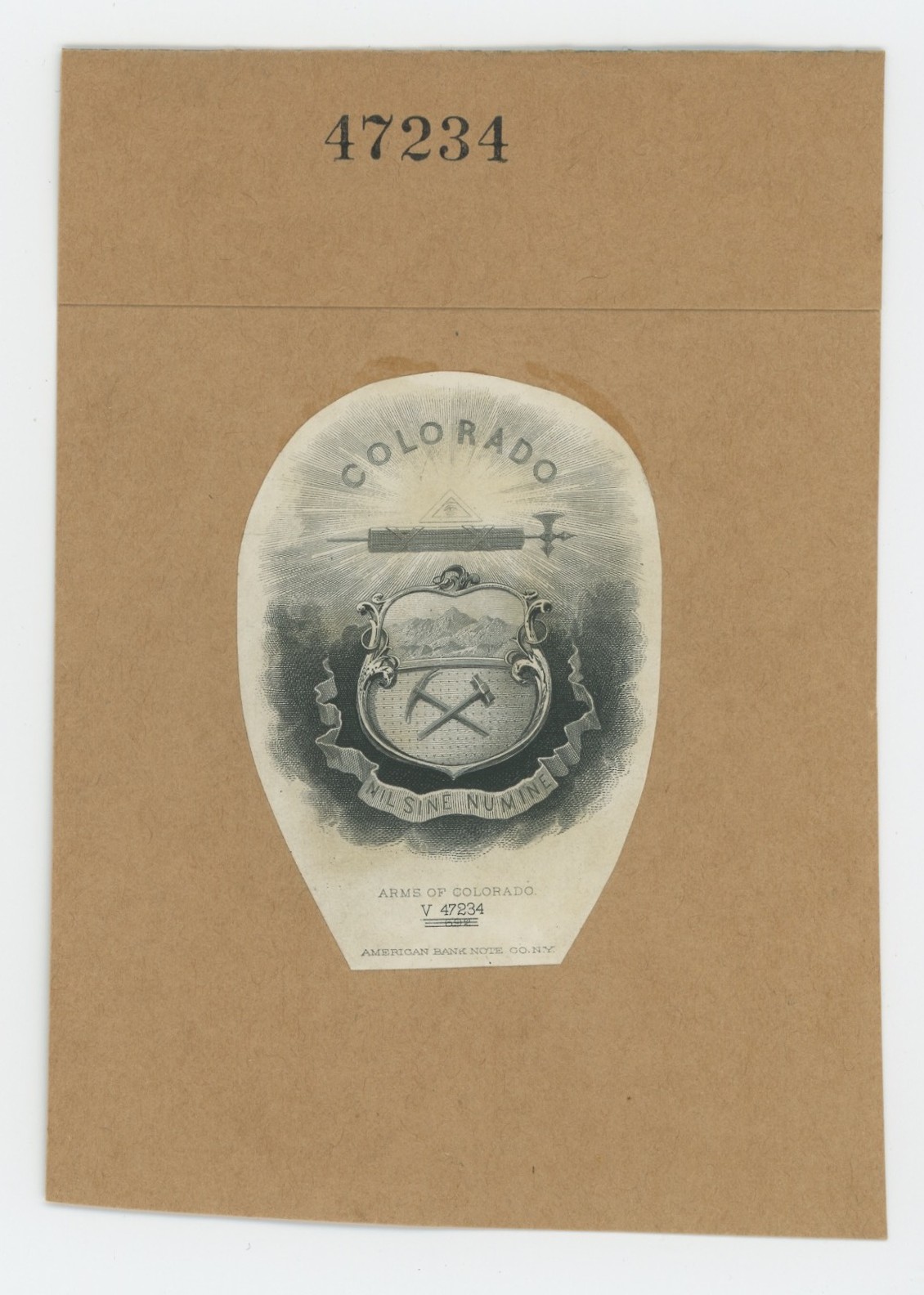 ABNC Vignette Proof: COLORADO State Seal