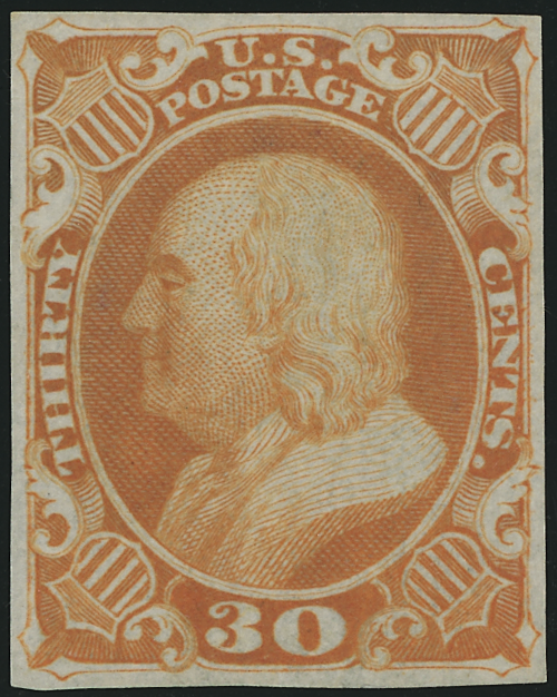 38P2 Die Proof of the 30¢ Stamp of 1860