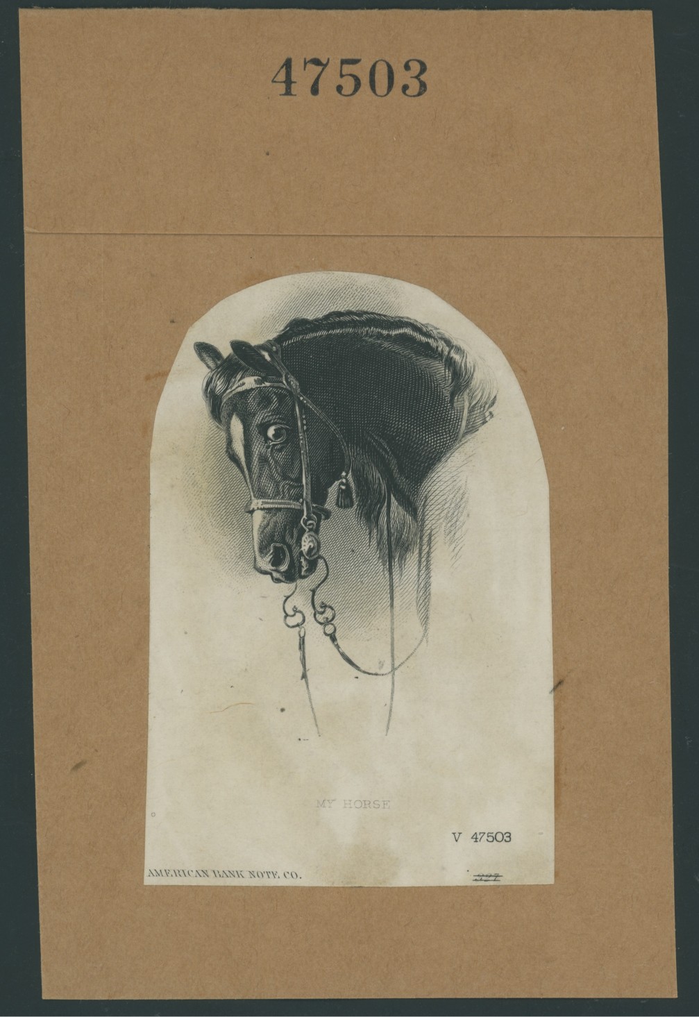 ABNC Vignette Proof, Horses #7 "My Horse"