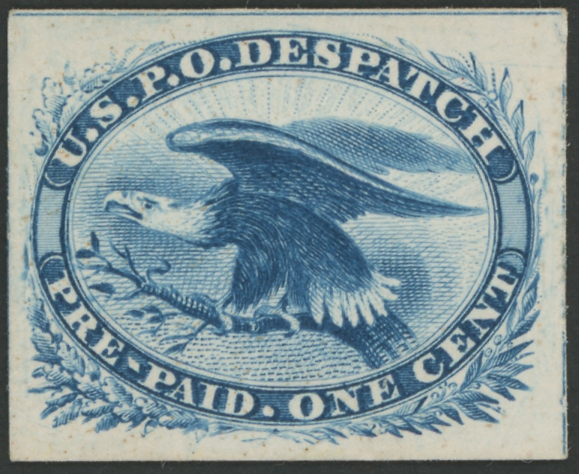LO2P4 1¢ Eagle Post Office Despatch Card Proof
