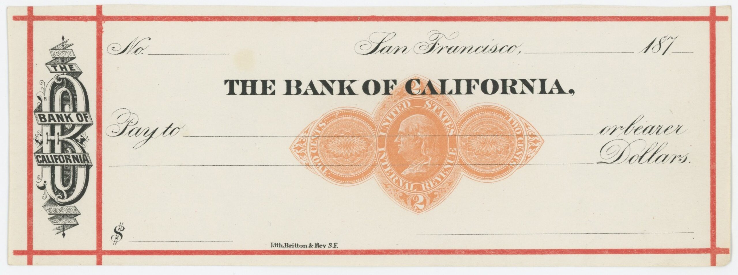 RN-D1 The Bank of California, Unused
