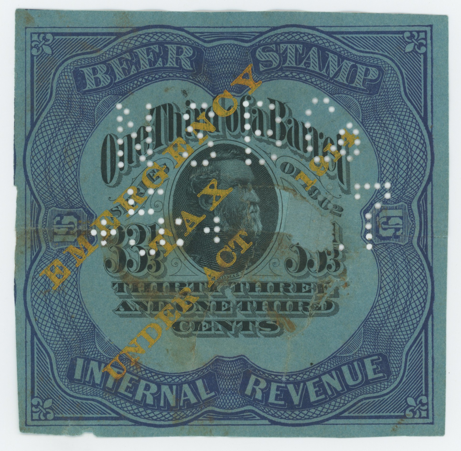 REA99A — 50¢ Provisional Surcharge on REA78d 1/3 Barrel