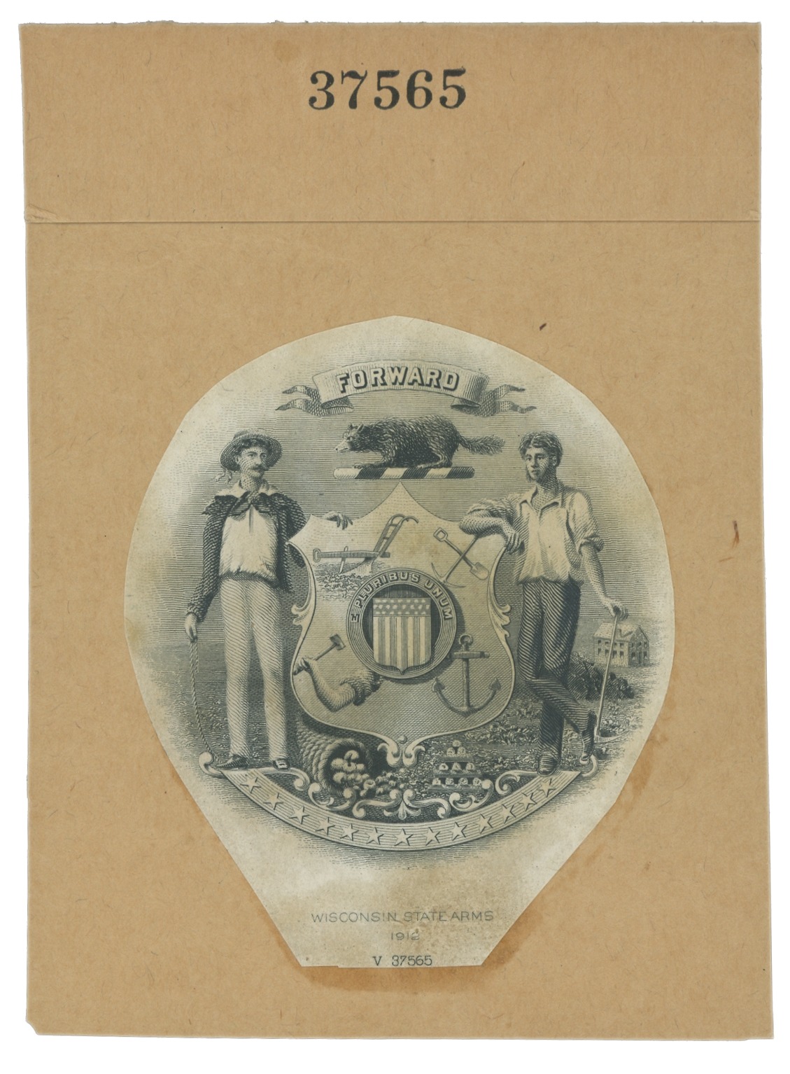 ABNC Vignette Proof: WISCONSIN State Seal