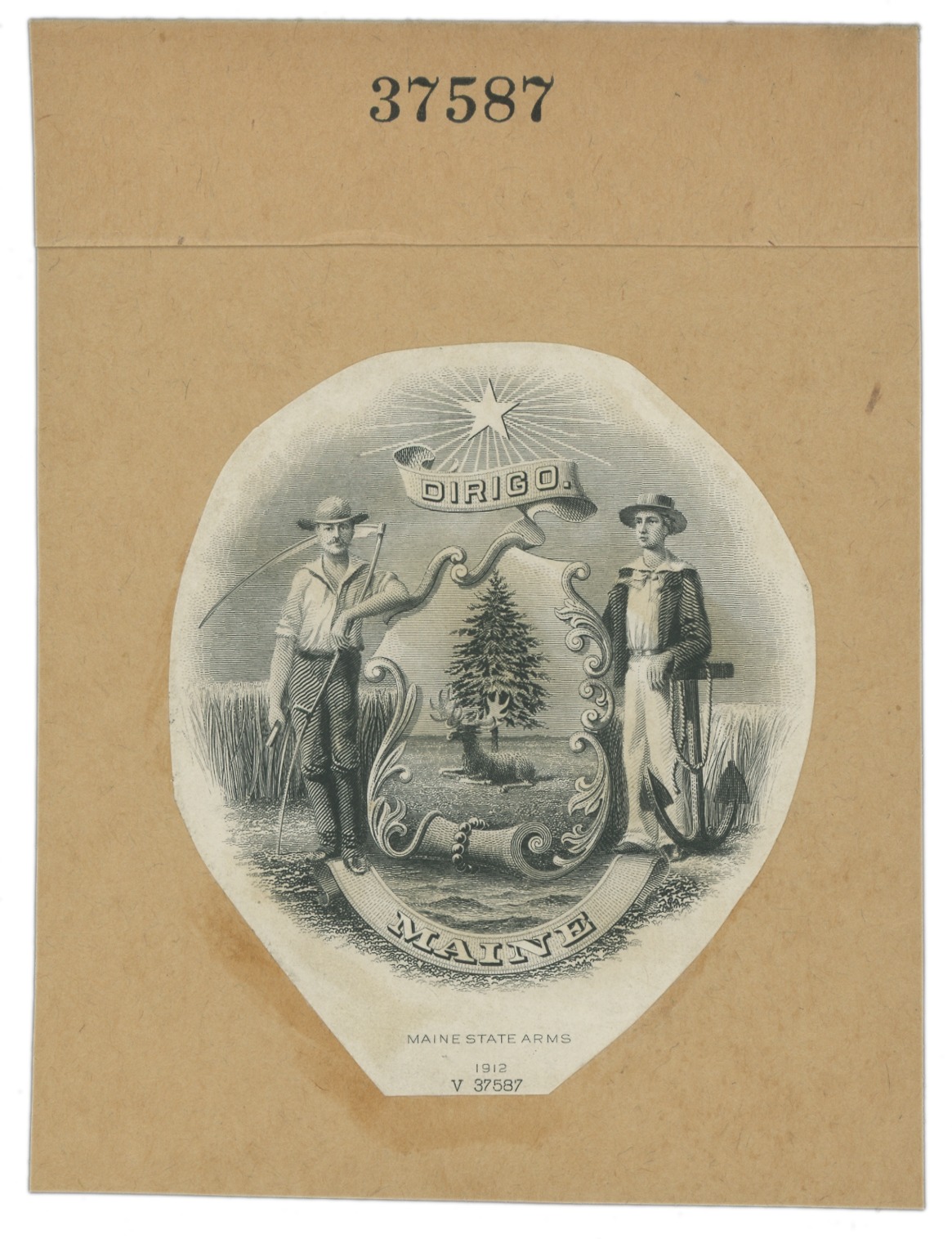 ABNC Vignette Proof: MAINE State Seal