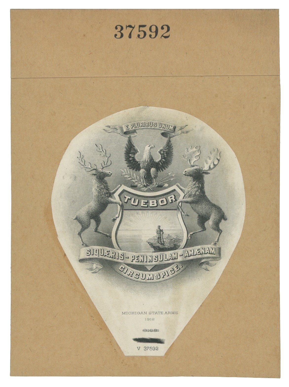 ABNC Vignette Proof: MICHIGAN State Seal