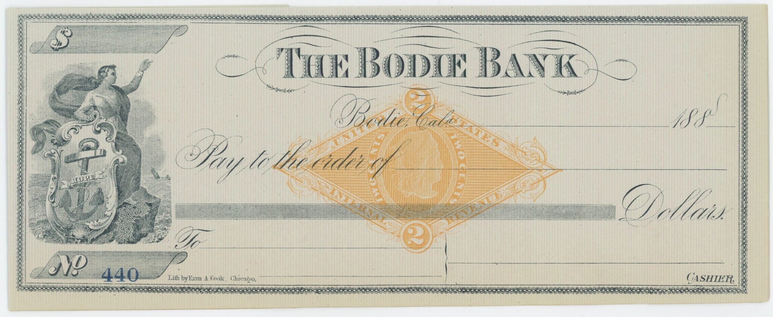 RN-G1 The Bodie Bank, Unused with Full Stub