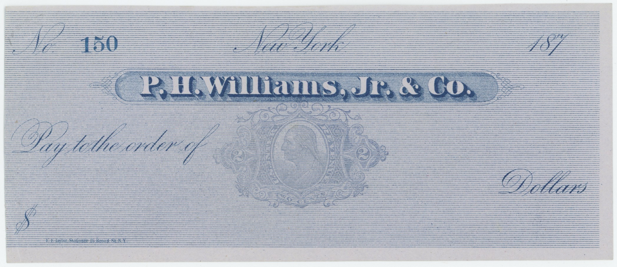 RN-L1 P.H. Williams, Jr. & Co., Unused