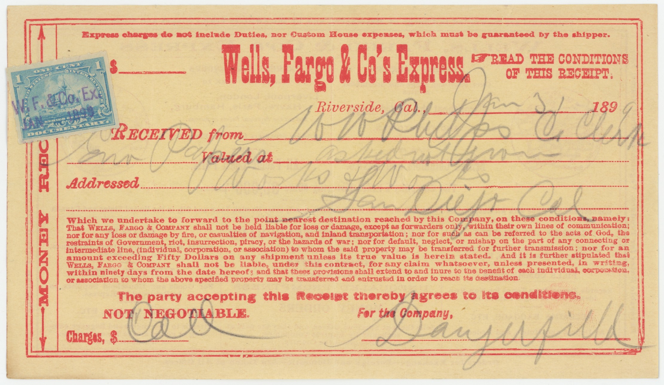 R163 Wells Fargo & Co. Express Receipt
