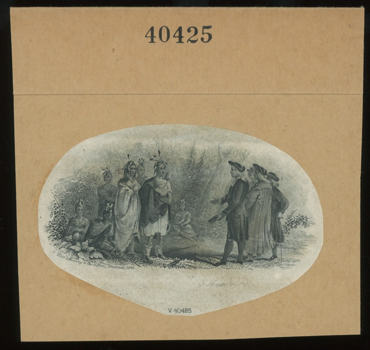 ABNC Vignettes: Native Americans #30 "Elliot Preaching to the Indians"