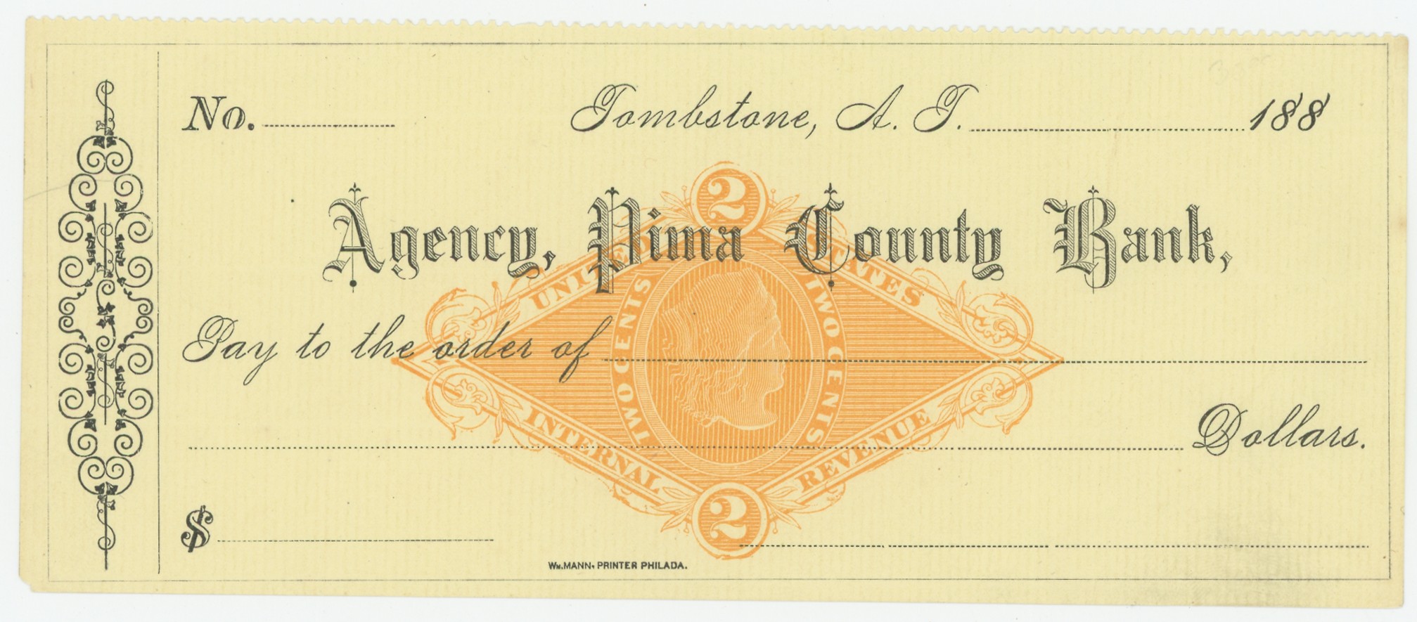 RN-G1 Agency Pima County Bank, Unused