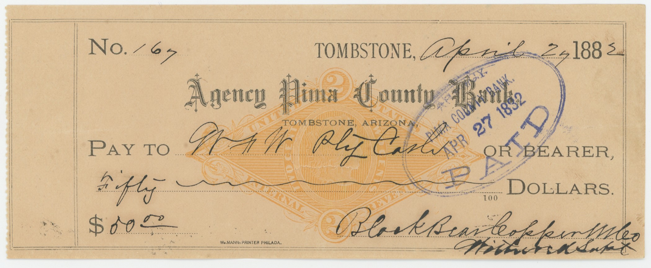 RN-G1 Agency Pima County Bank