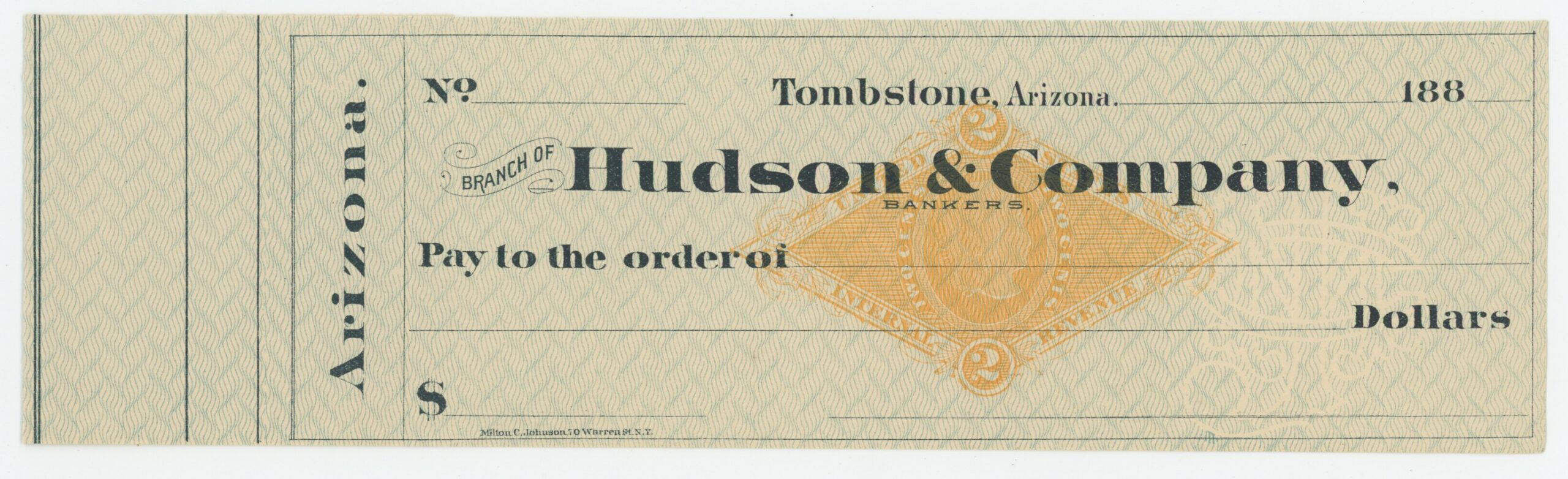 RN-G1 Hudson & Company, Unused with Full Stub