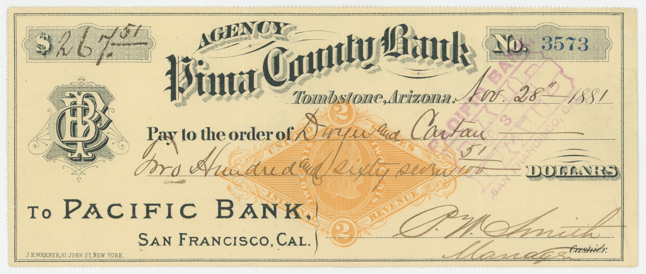 RN-G1 Agency Pima County Bank, Listing Copy