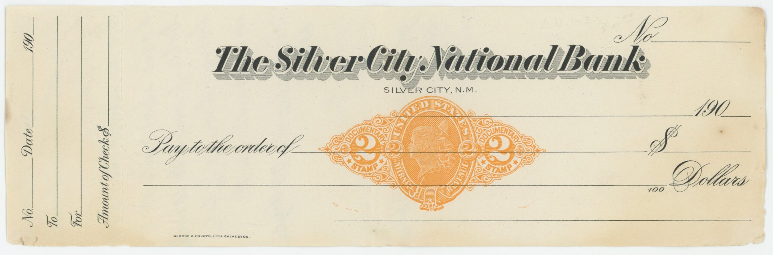 The Silver City National Bank, Unused