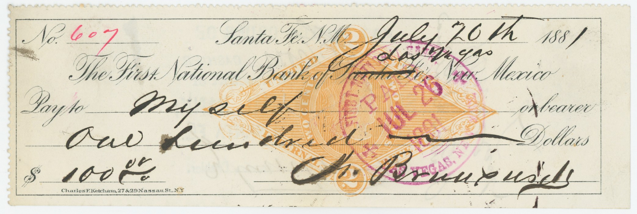 RN-G1 The First National Bank of Las Vegas, New Mexico