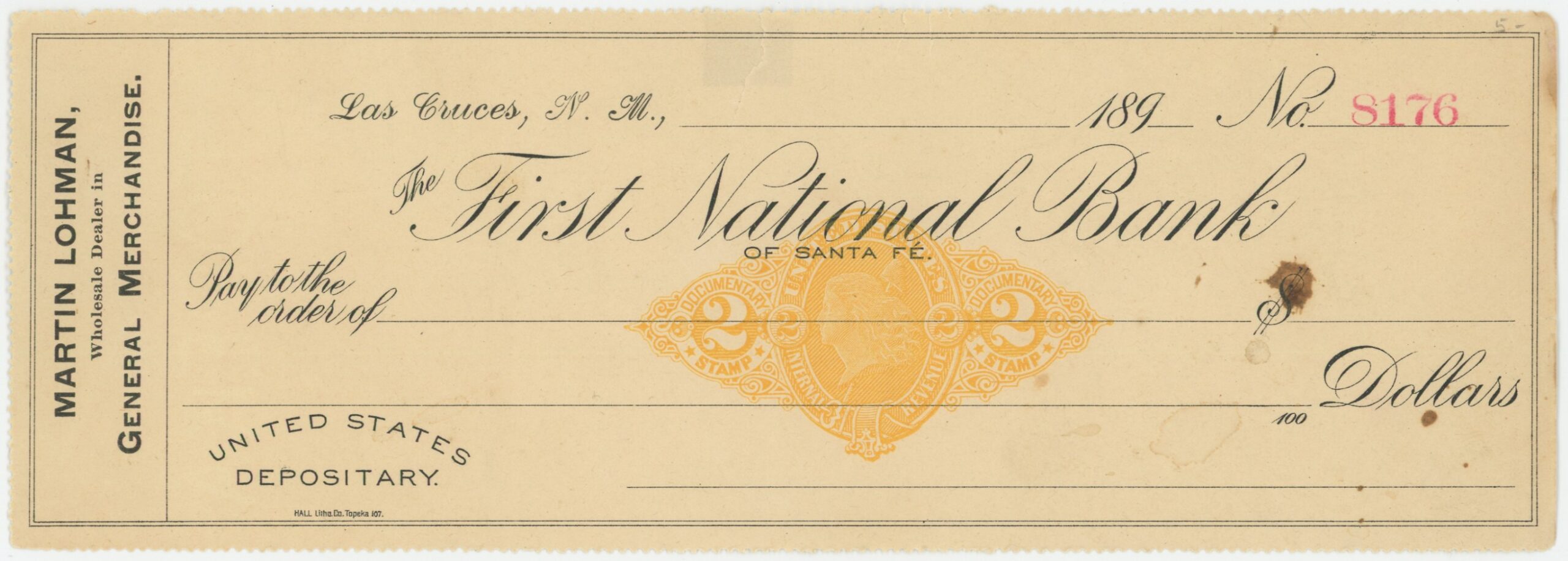 RN-X7 The First National Bank, Unused, Unlisted