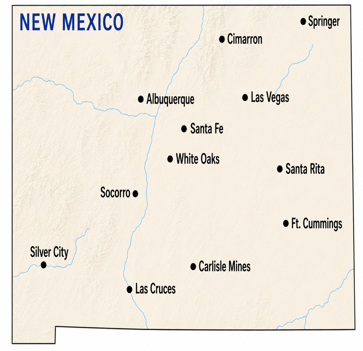 New Mexico bank checks map