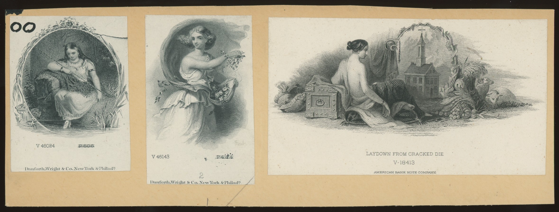 ABNC Allegorical Female Figures: Group of Three Vignettes #03