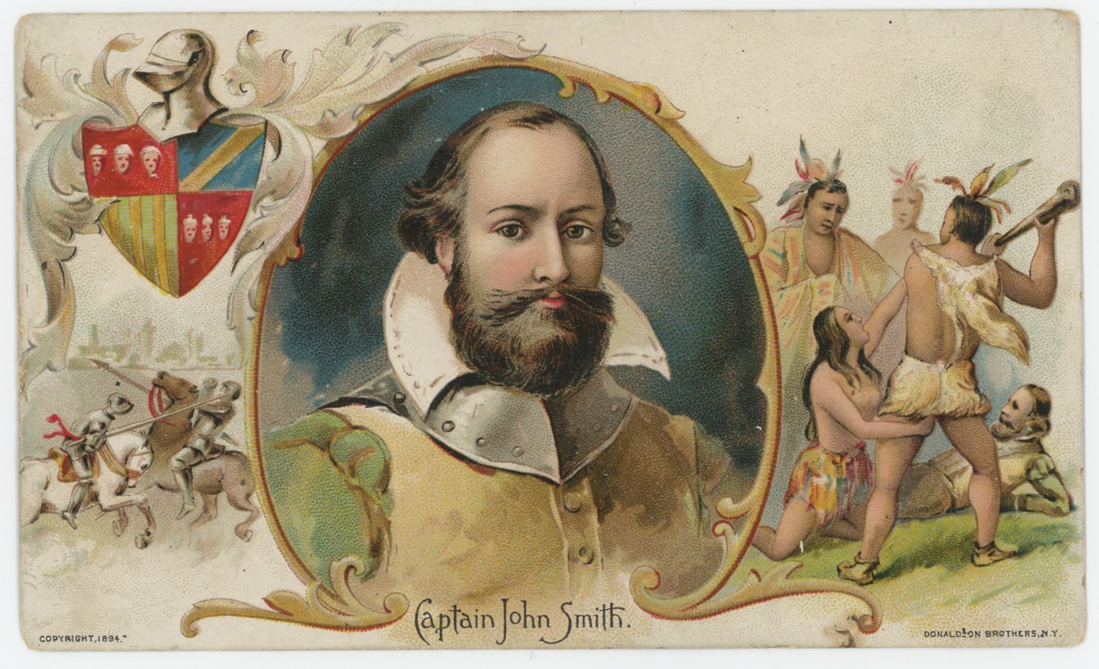 Clark's Mild End Spool Cotton Trade Card, Captain John Smith