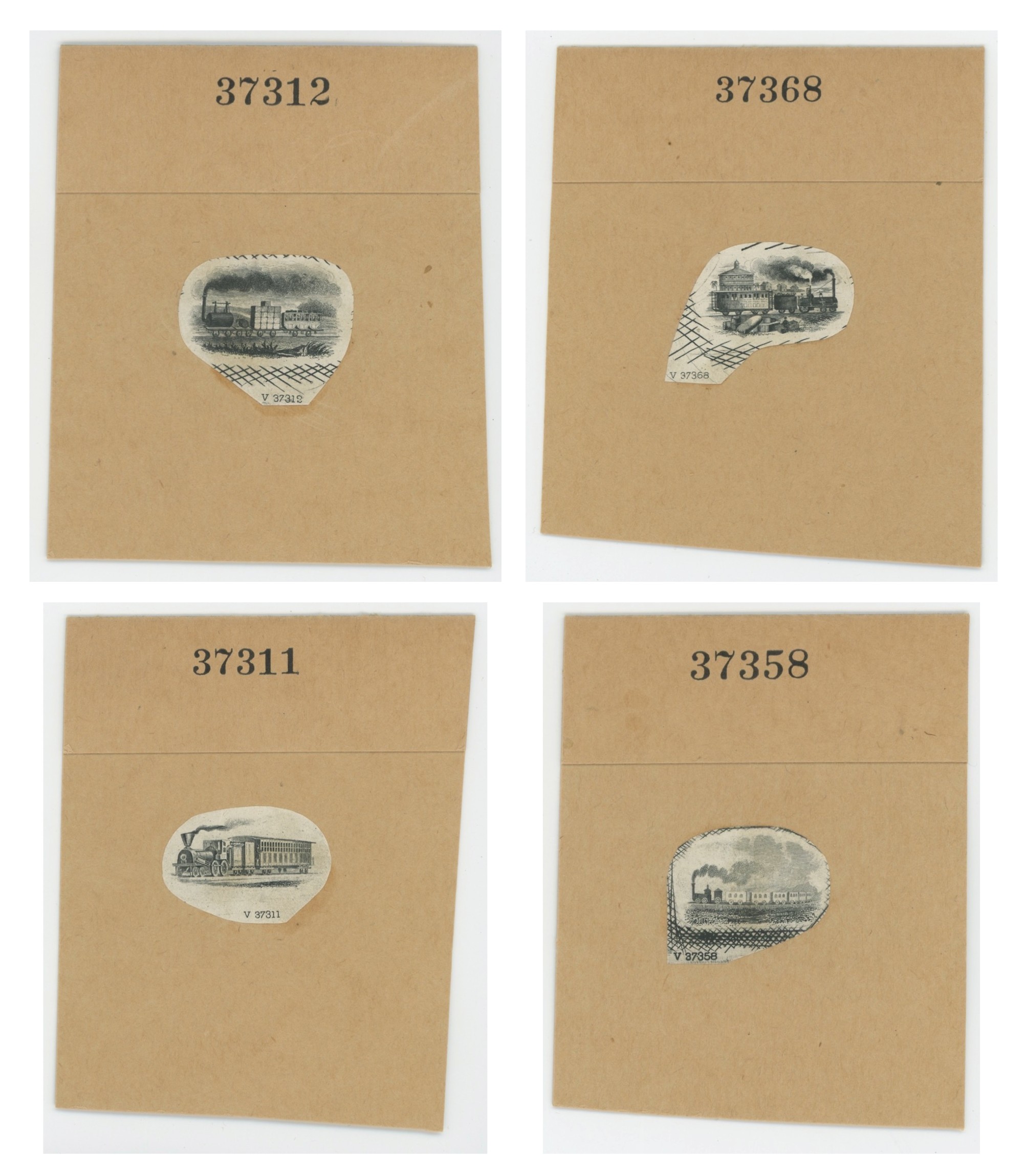 ABNC RR Vignettes #64 — Group of 4 Miniature RR Vignettes