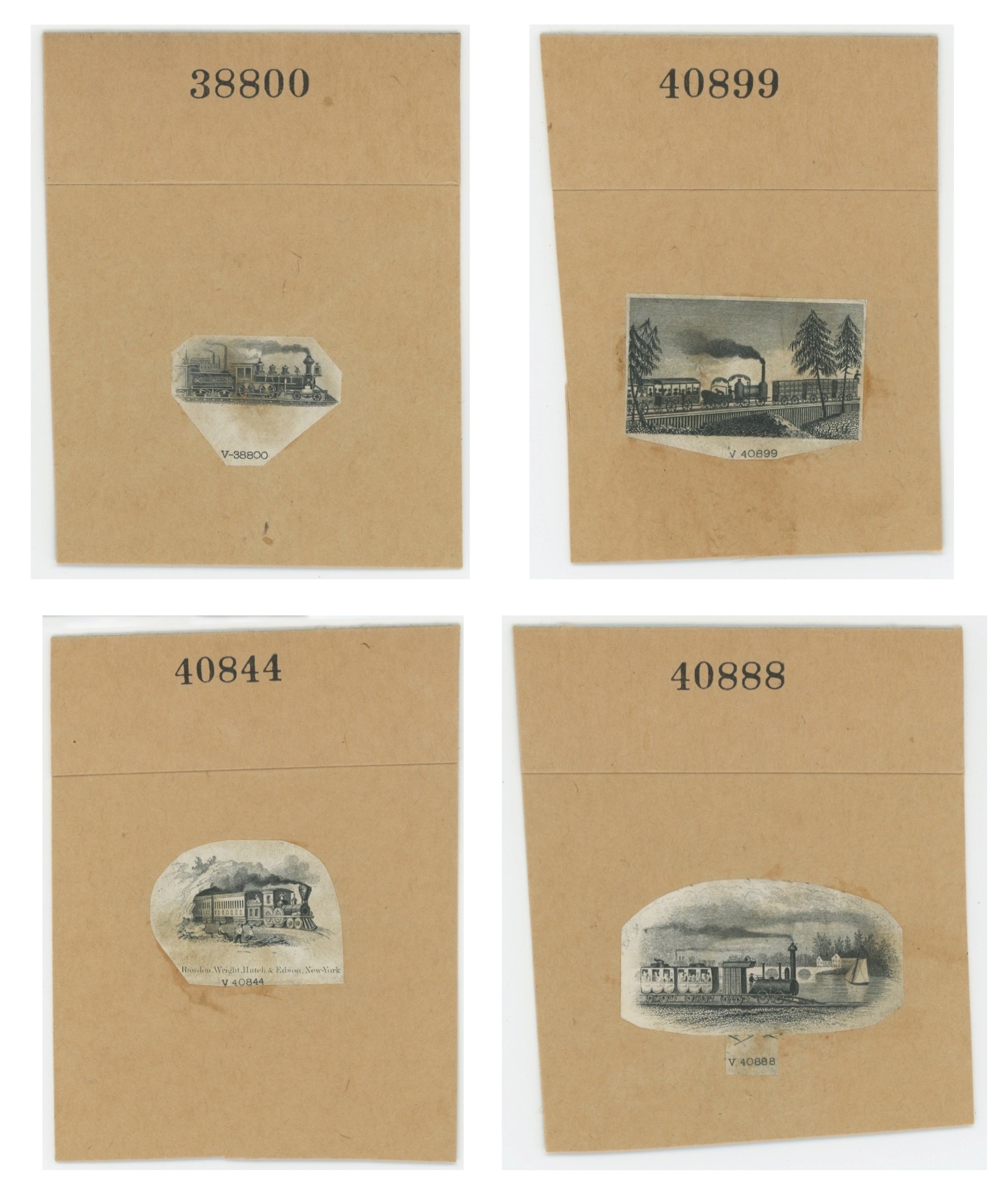 ABNC RR Vignettes #65 — Group of 4 Miniature RR Vignettes