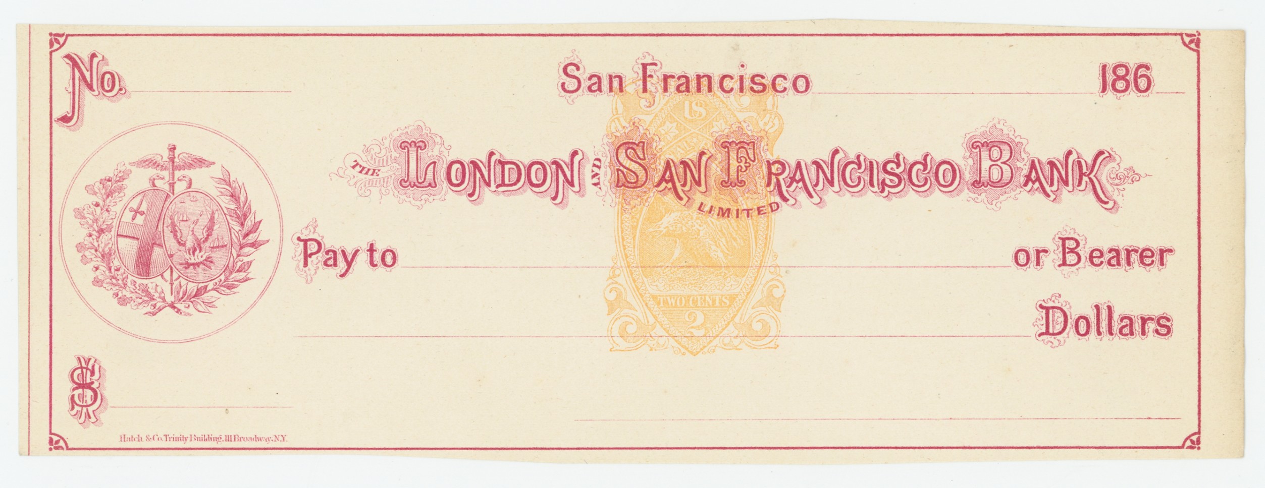 RN-B1 London and San Francisco Bank, Ltd. Unused