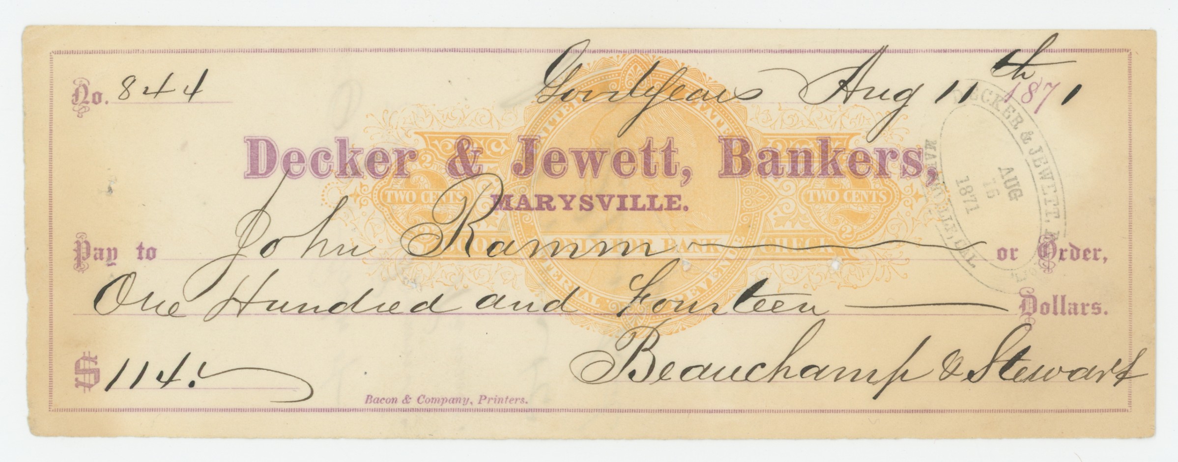 RN-C21 Decker & Jewett, Bankers