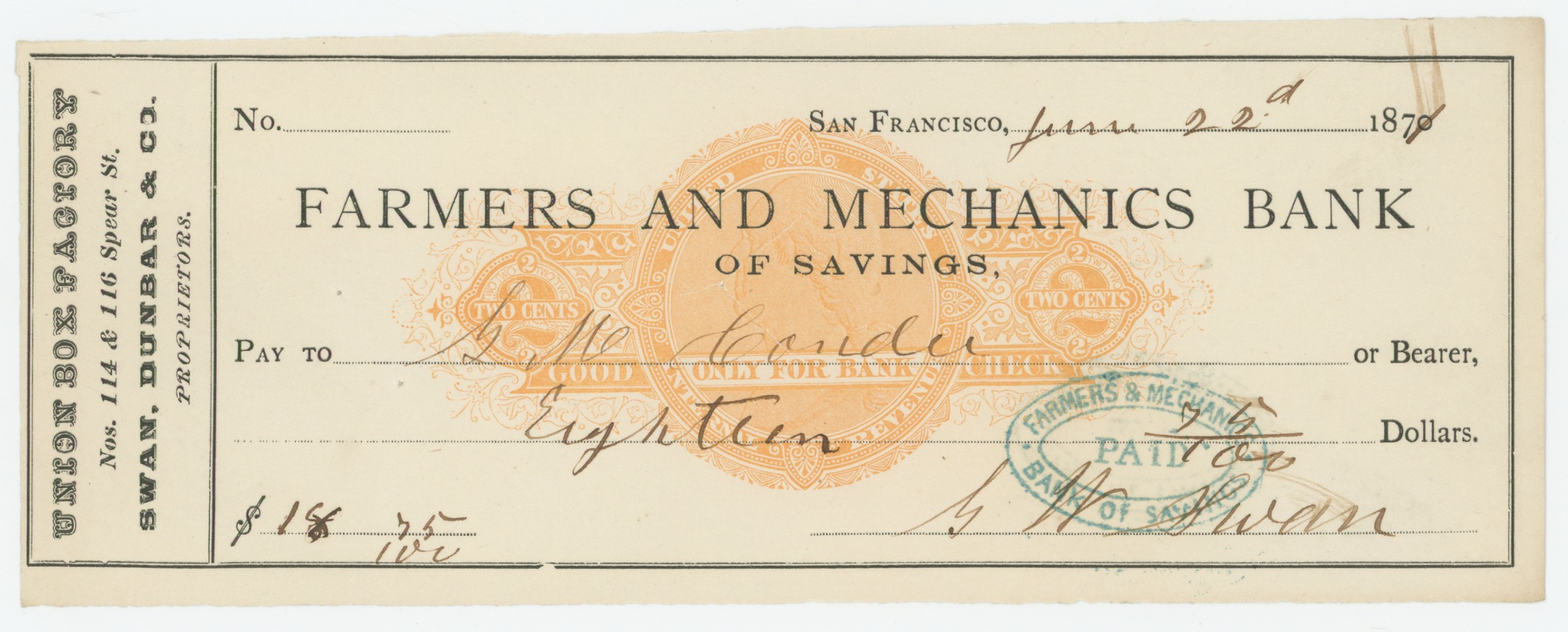 RN-C21 Farmers and Mechanics Bank of Savings