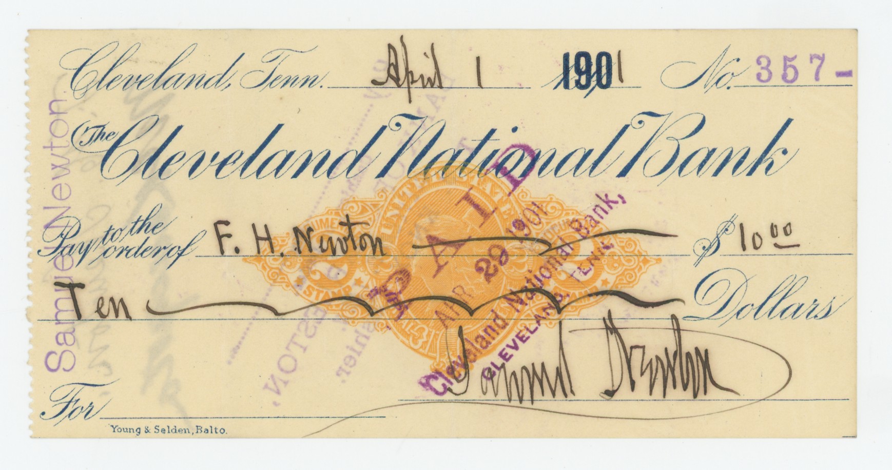 RN-X7 Cleveland National Bank