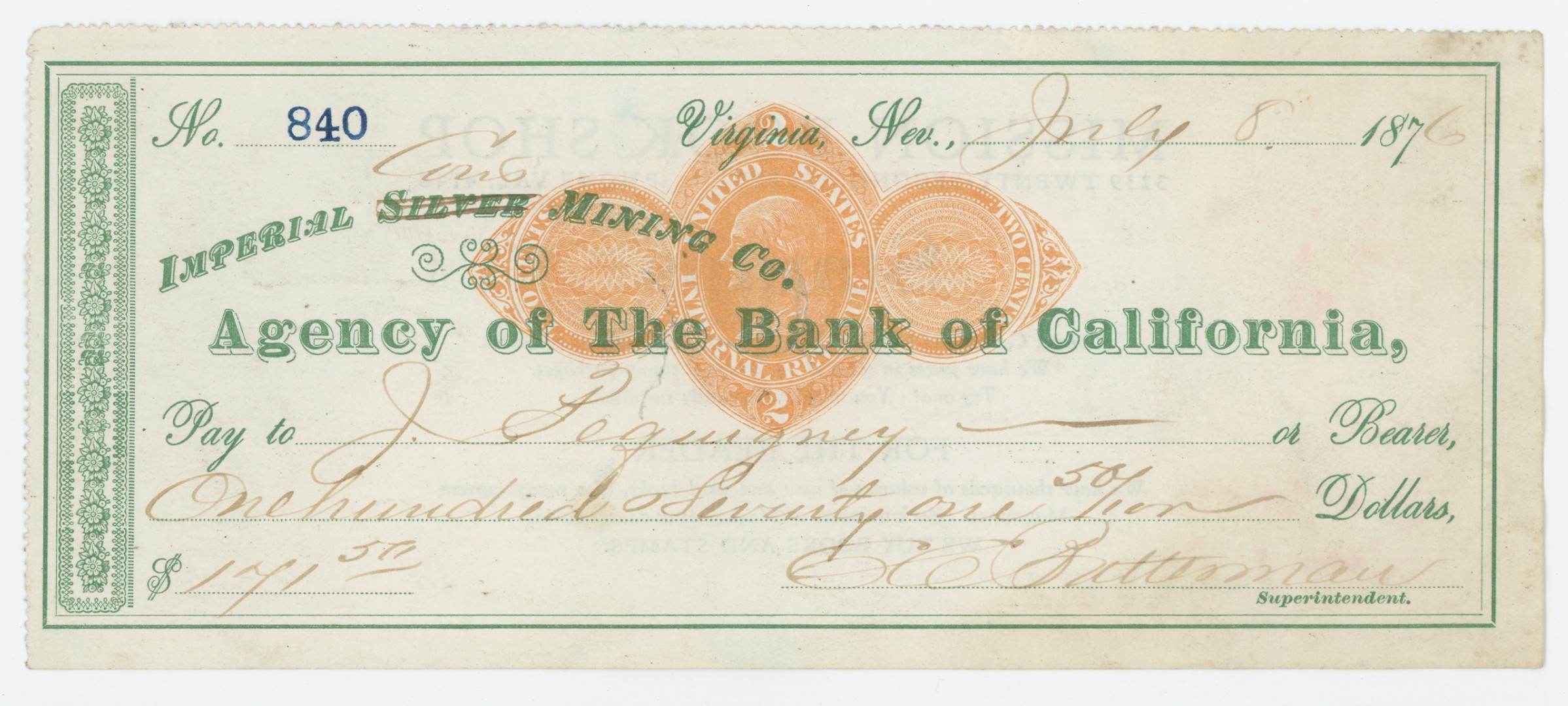 RN-D1 Agency of The Bank of California