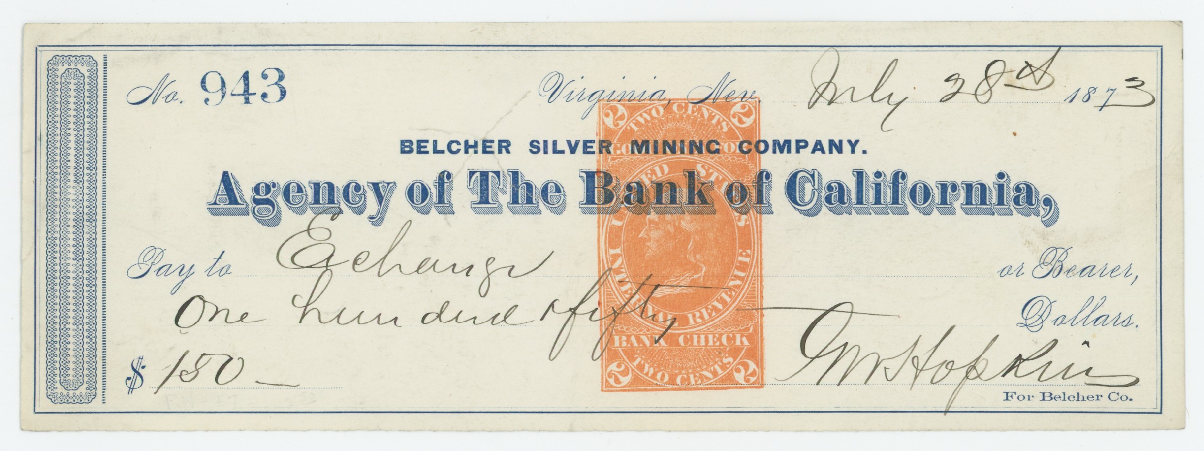 RN-E7 Agency of The Bank of California