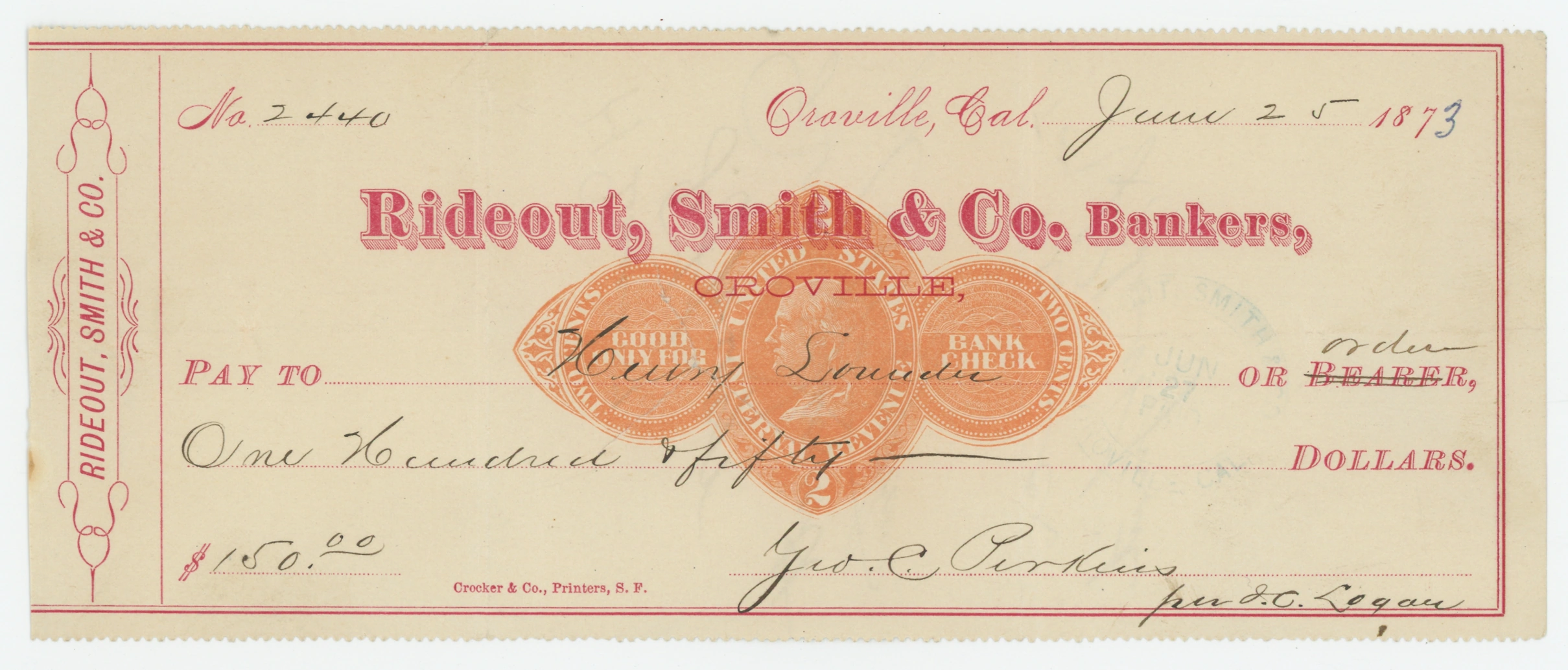RN-D4 Rideout, Smith & Co., Bankers