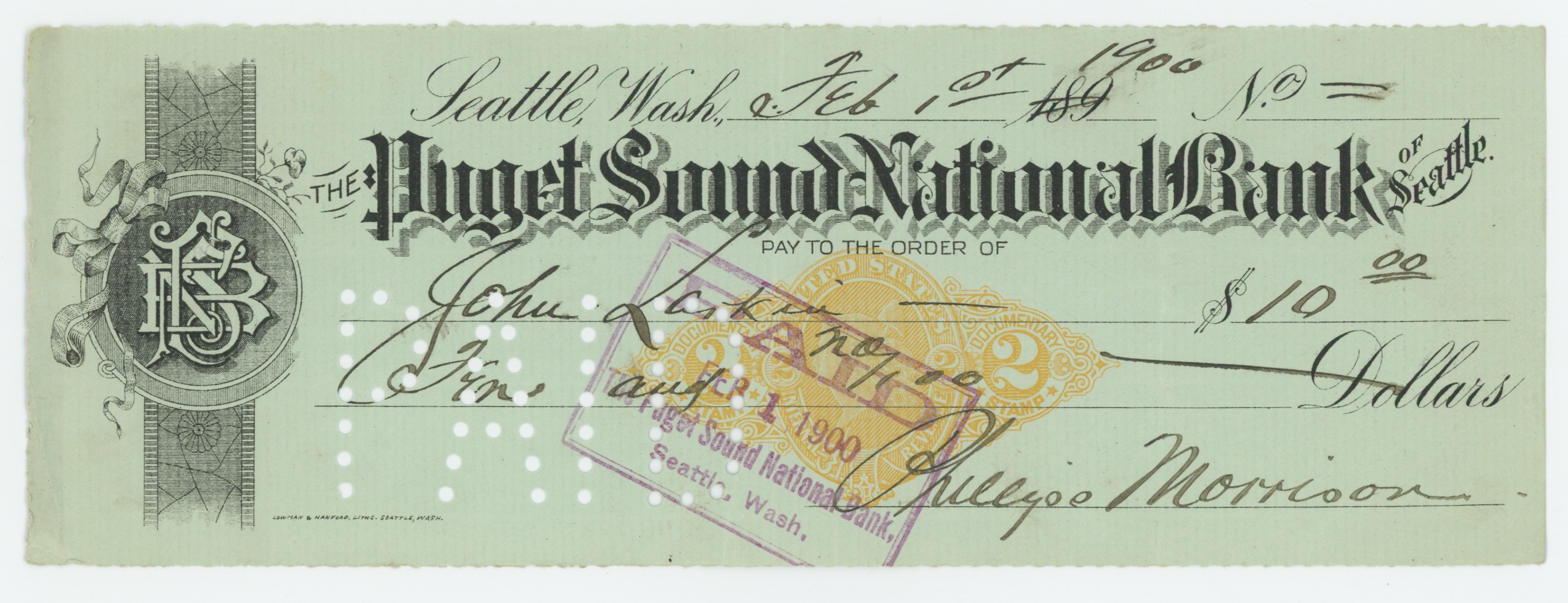 RN-X7 Puget Sound National Bank