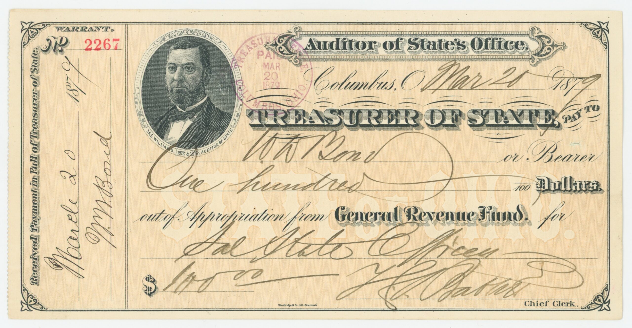 Treasurer of State General Revenue Fund