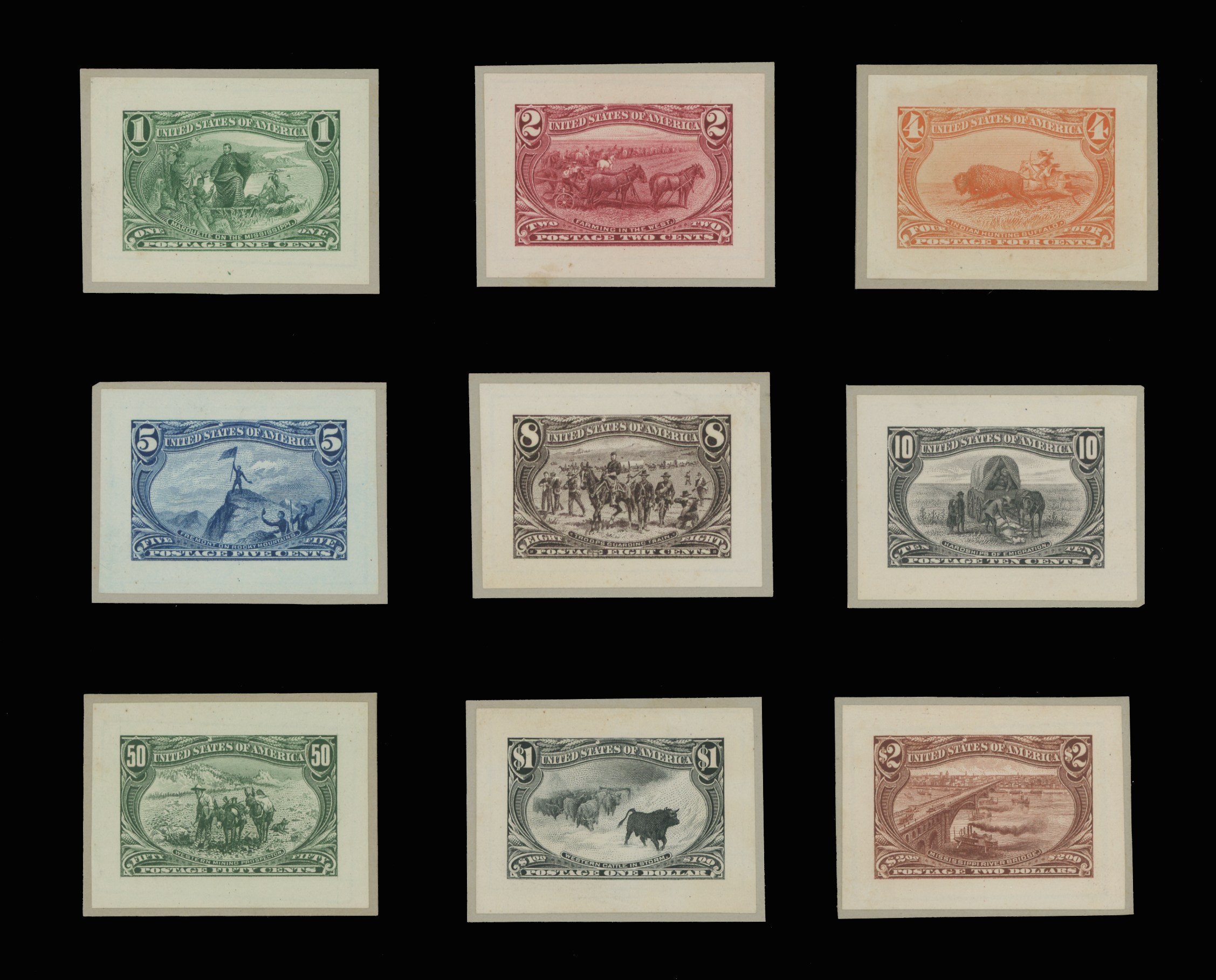 1898 Trans-Mississippi Roosevelt Small Die Proofs, Complete Set