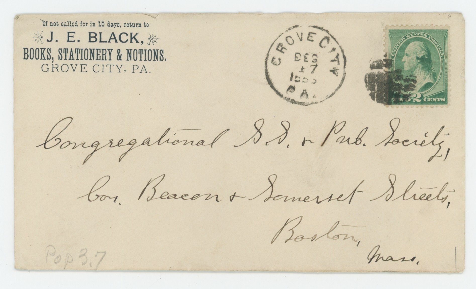 J.E. Black, Books, Stationery & Notions, Grove City PA