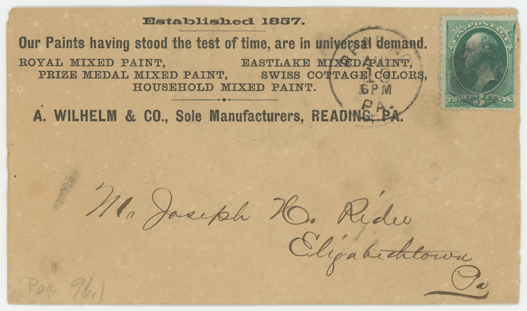 A. Wilhelm & Co. Paint Manufacturers, Reading PA