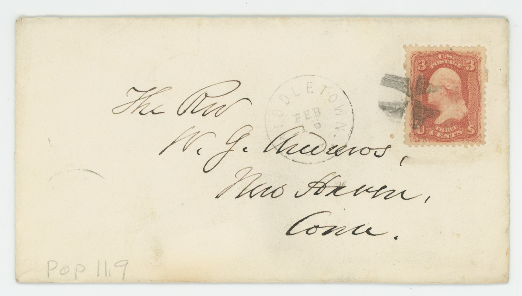 Middletown Cover with Fancy Cancel