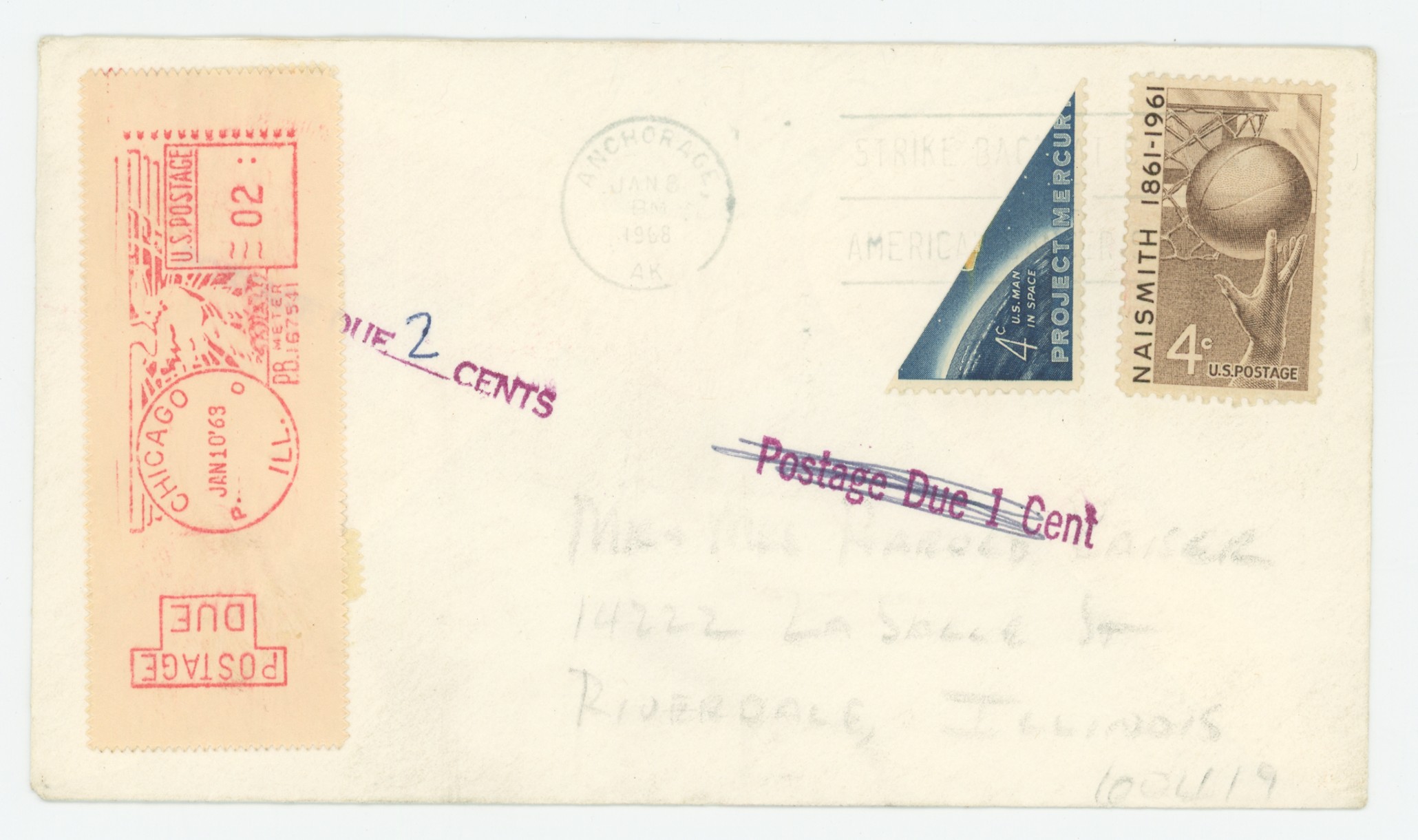 1960's Bisect/Postage Due Cover