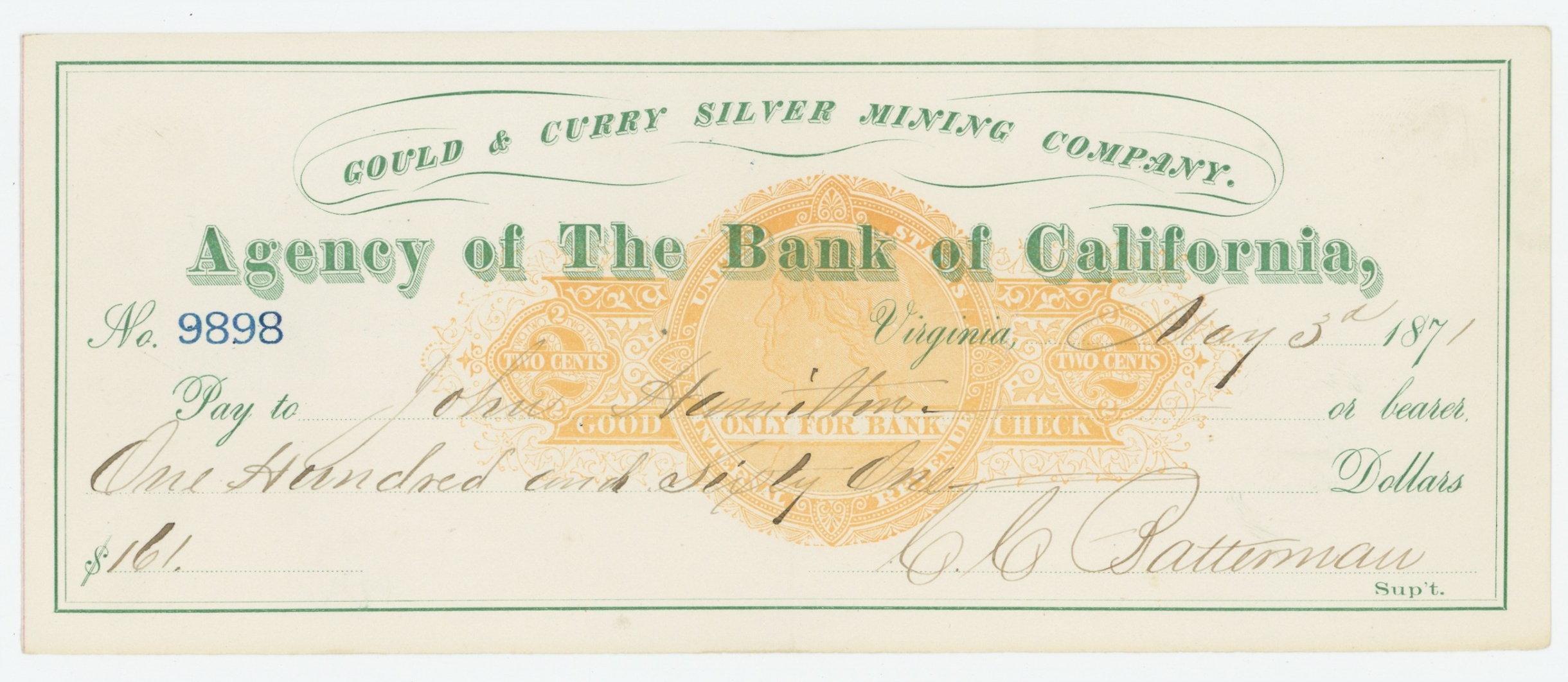 RN-C21 Agency of The Bank of California