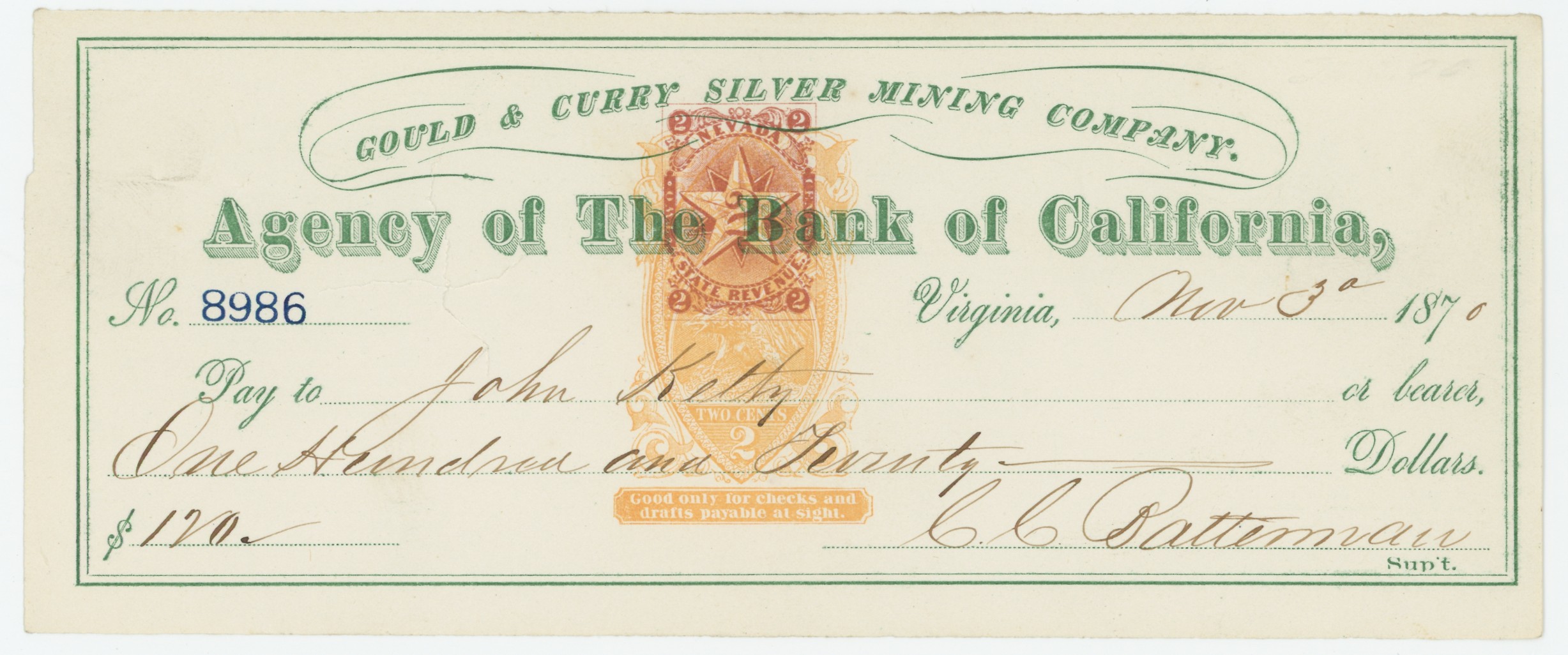 RN-B17b Agency of The Bank of California
