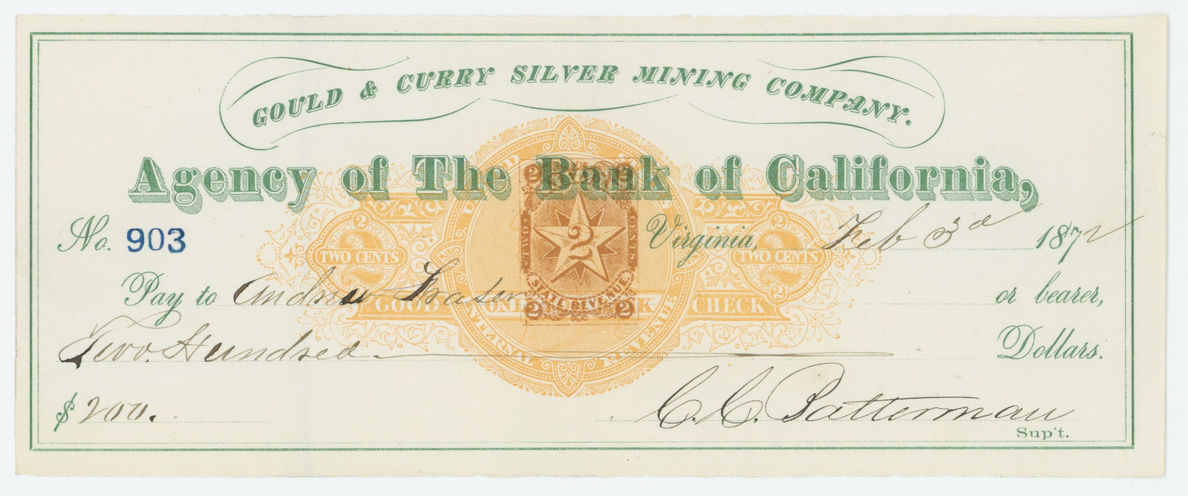 RN-C21b Agency of The Bank of California