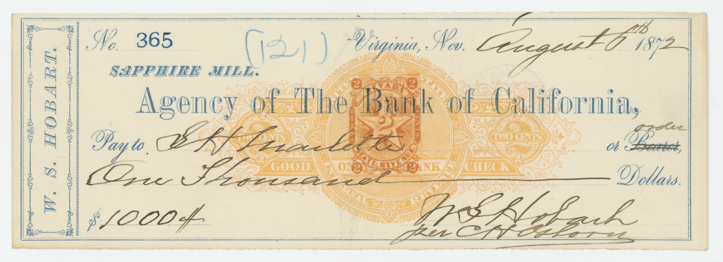 RN-C21b Agency of The Bank of California