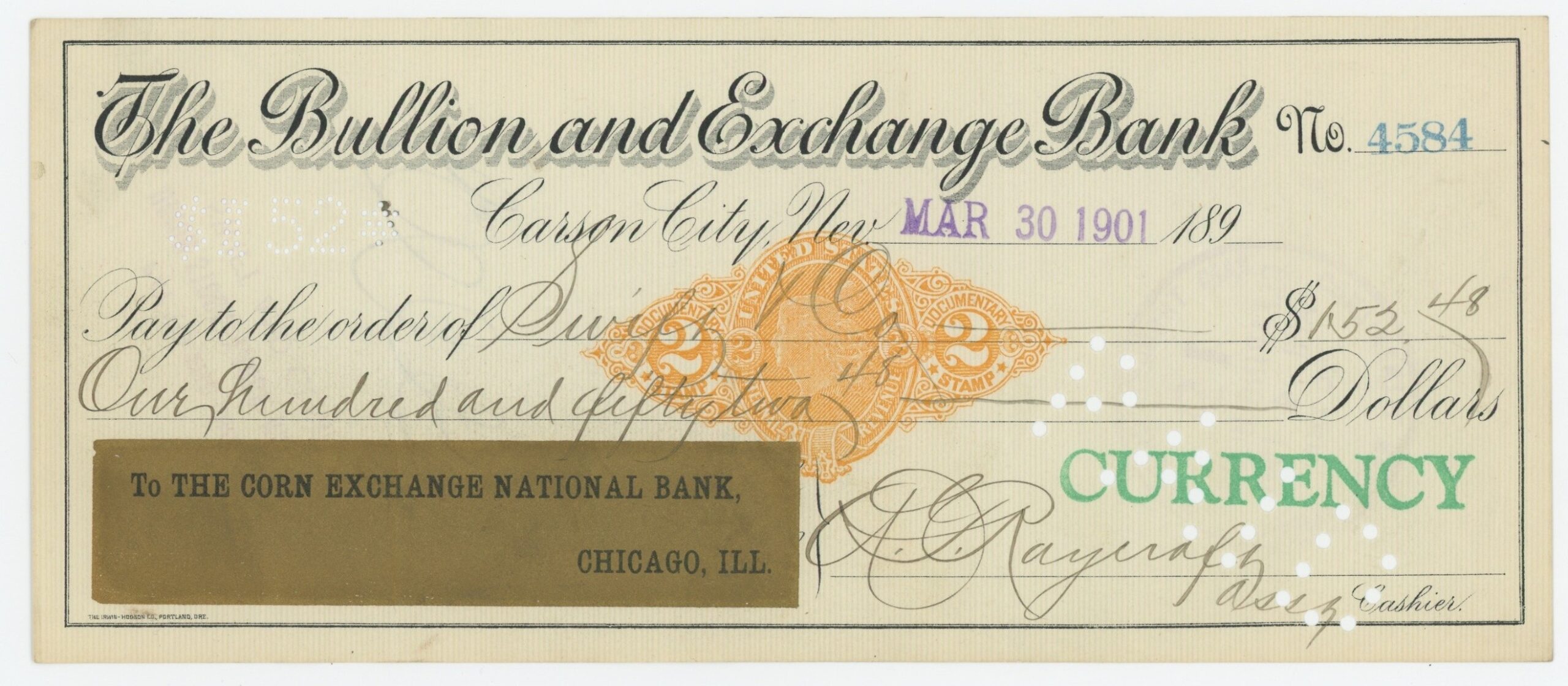 RN-X7 The Bullion and Exchange Bank